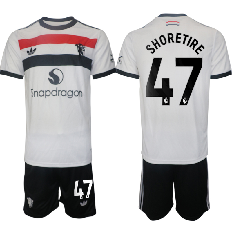 Men 2024-2025 Club Manchester United away white #47 Soccer Jersey->manchester united jersey->Soccer Club Jersey